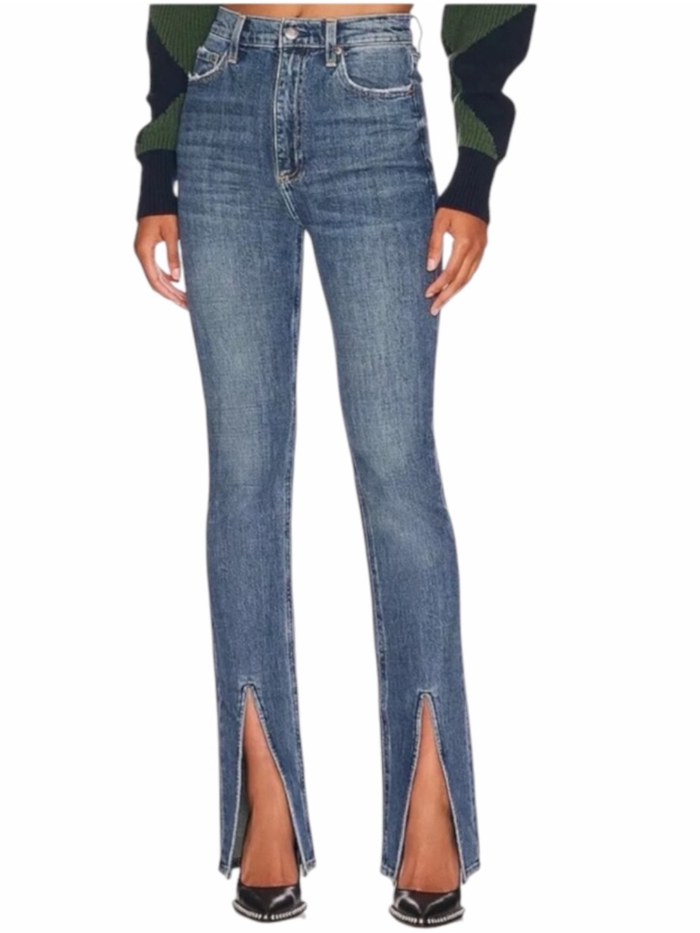 Pistola Colleen High Rise Slim Boot jeans flare silhouette with slit cuff 31